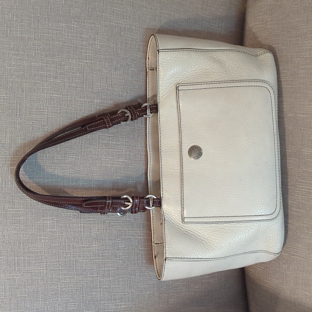 Coach Chelsea East West Leather Shoulder Bag Tote Sand Cream Brown - Picture 11 of 12